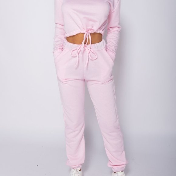 5 ⭐Jenna Blush Pink Drawstring Joggers - Picture 7 of 10